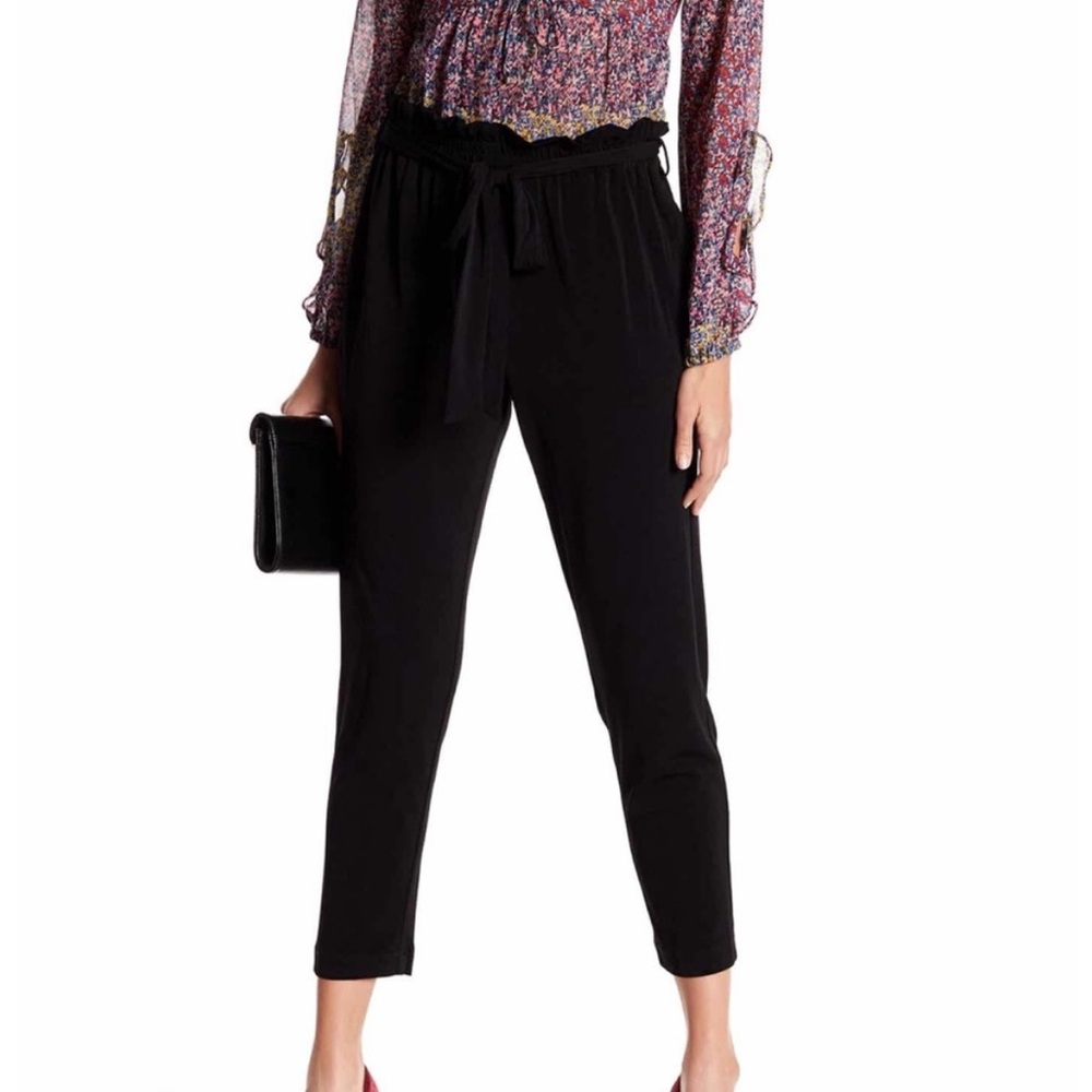BCBGeneration Elegant Black Women's paper bag Pants